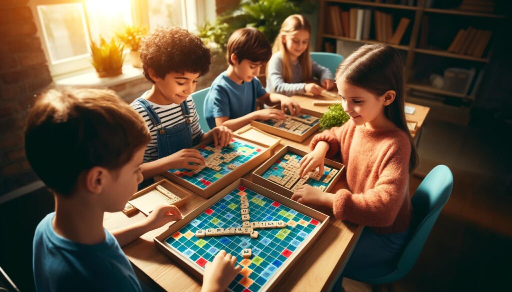 Children-playing-Scrabble-increasing-their-mental-strength-kids.